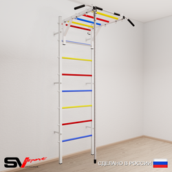 Шведская стенка Sv Sport усиленная 629 (Турник рукоход/Канат)