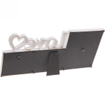 Фоторамка-коллаж 40*21см «Любовь», цвет белый, на 3 фото, пластик