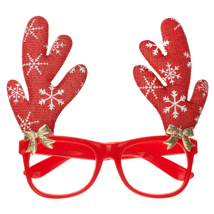 Очки Оленьи рожки Красный/Золото