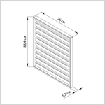 Панель для стен деревянная Эпларо 89х76 см, органайзер хранения из массива сосны для сада, балкона и прихожей, венге