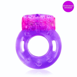 Фиолетовое эрекционное виброкольцо с бабочкой (Цвет: фиолетовый)