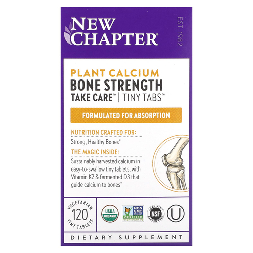 New Chapter, Plant Calcium, Bone Strength Take Care, 120 вегетарианских крошечных таблеток