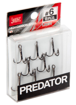 Крючки-тройники LUCKY JOHN Predator LJH234 №6, 8 шт