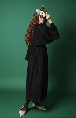 Платье с объемным рукавом, "Карнавальная ночь"