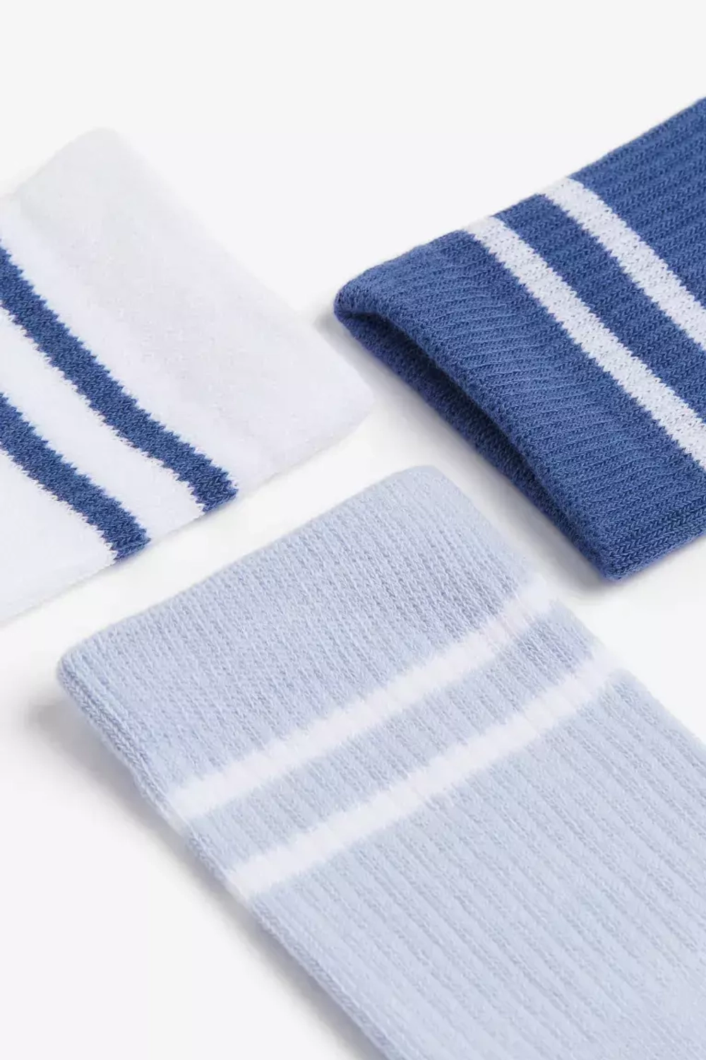 H&M Набор из трех пар спортивных носков, голубой