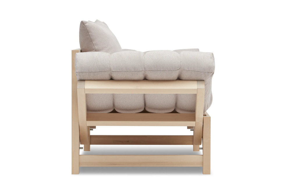 Диван кушетка Элиза, рогожка, белый