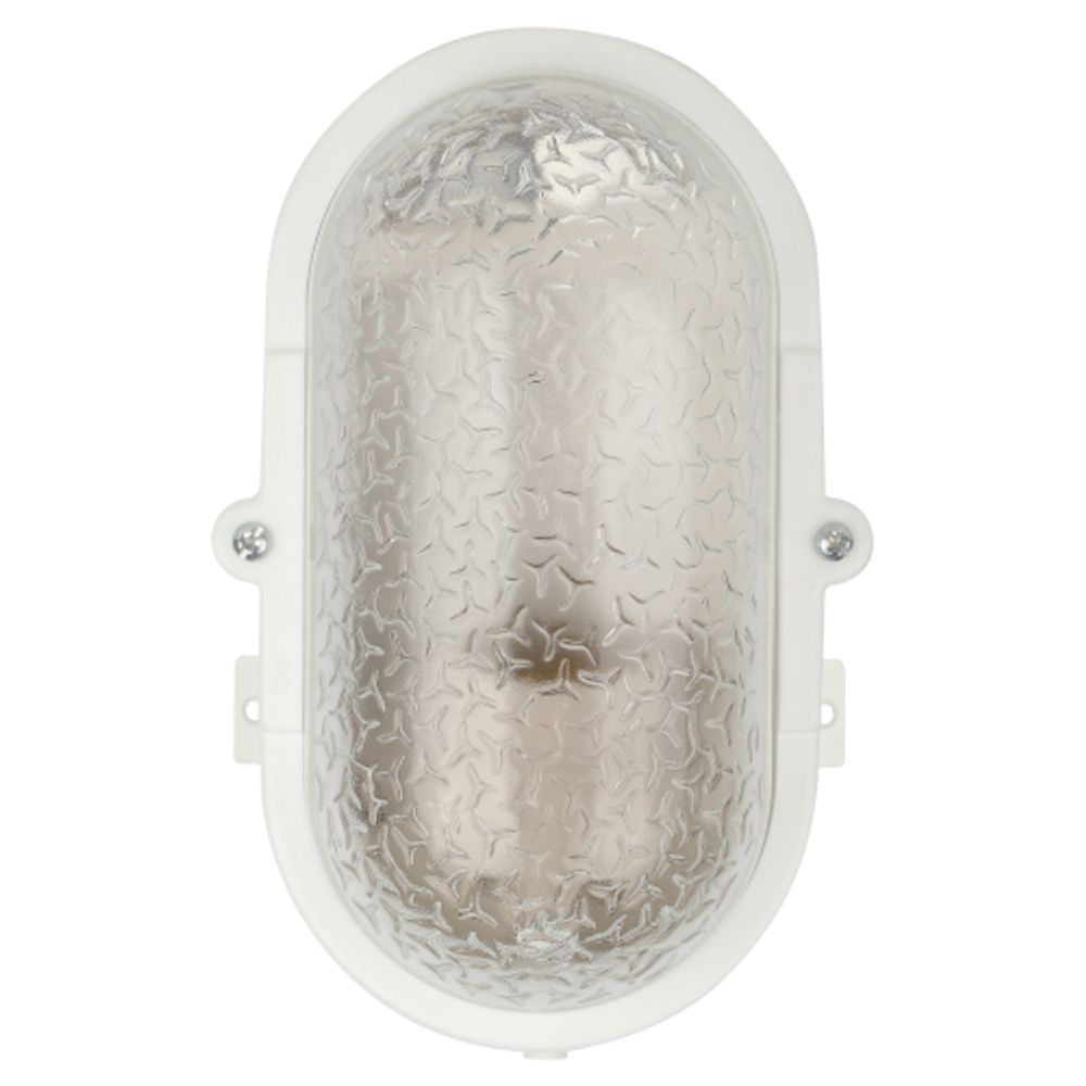 Светильник ЭРА НБП 01-60-012 с ободком Евро пластик / стекло IP53 E27 max 60Вт 185х120х110 овал белый