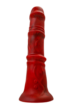 Вибратор Black&Red by TOYFA Monster Rex, силикон, красно-черный, 24,5 см
