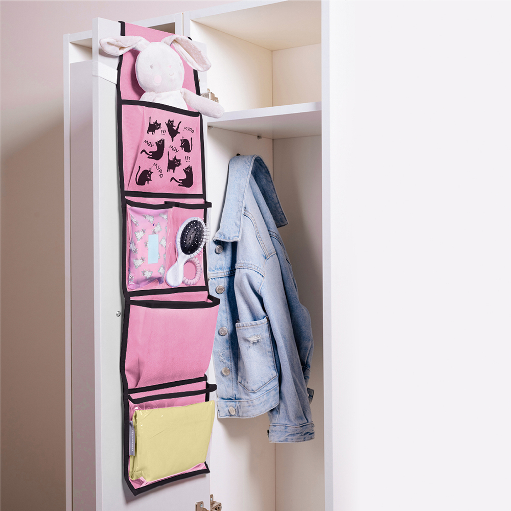 Кармашки для детского сада на резинке. Котики принт