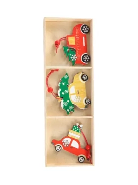 Набор украшений новогодних, 7,5*4 см, 9 шт. (в ассортименте)