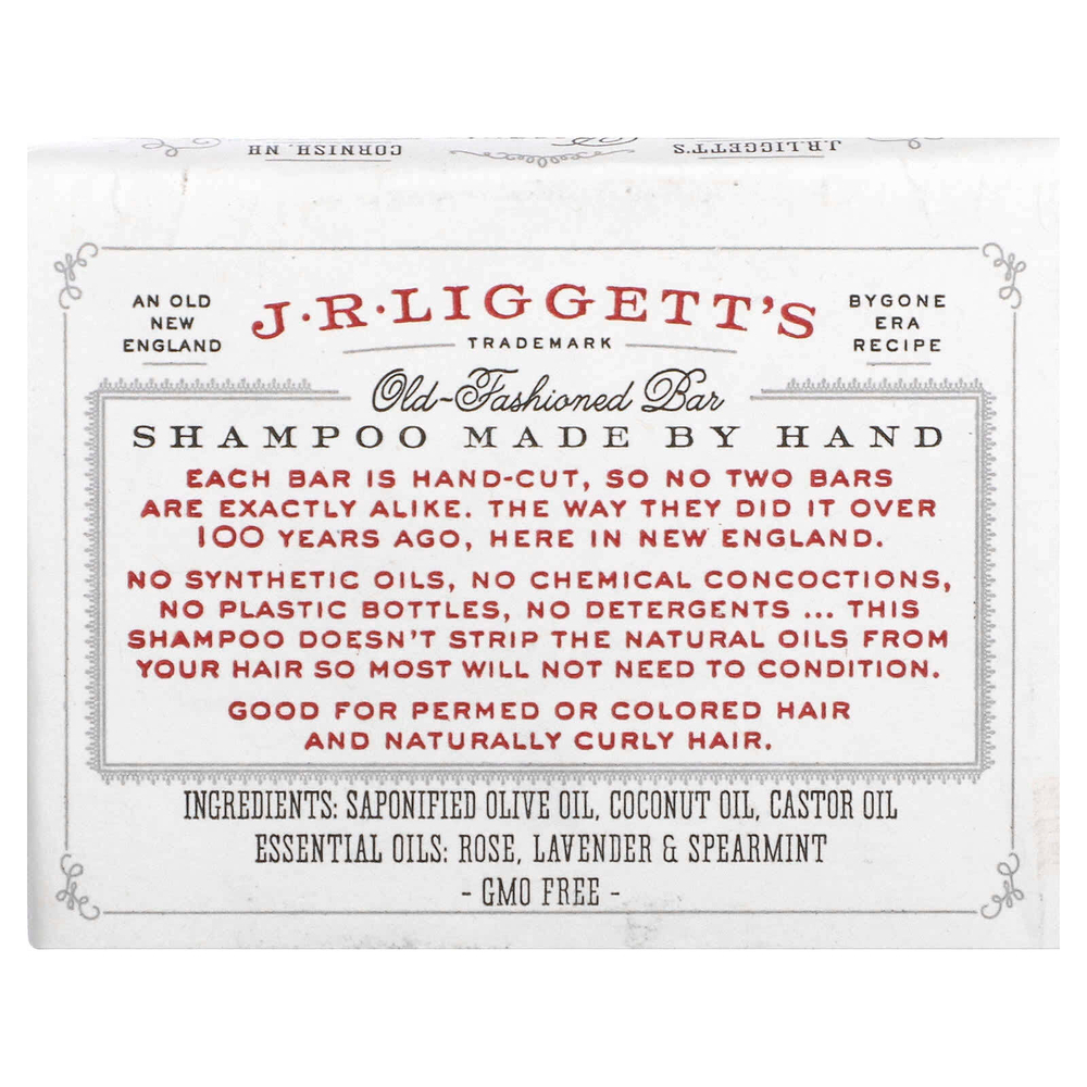 J.R. Liggett's, Шампунь-батончик Old Fashioned, оригинальная формула, 3,5 унции (99 г)