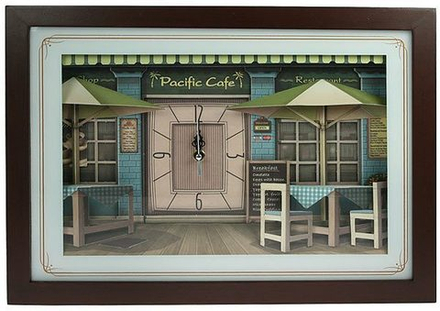 229501 Часы-коллаж "Кафе"