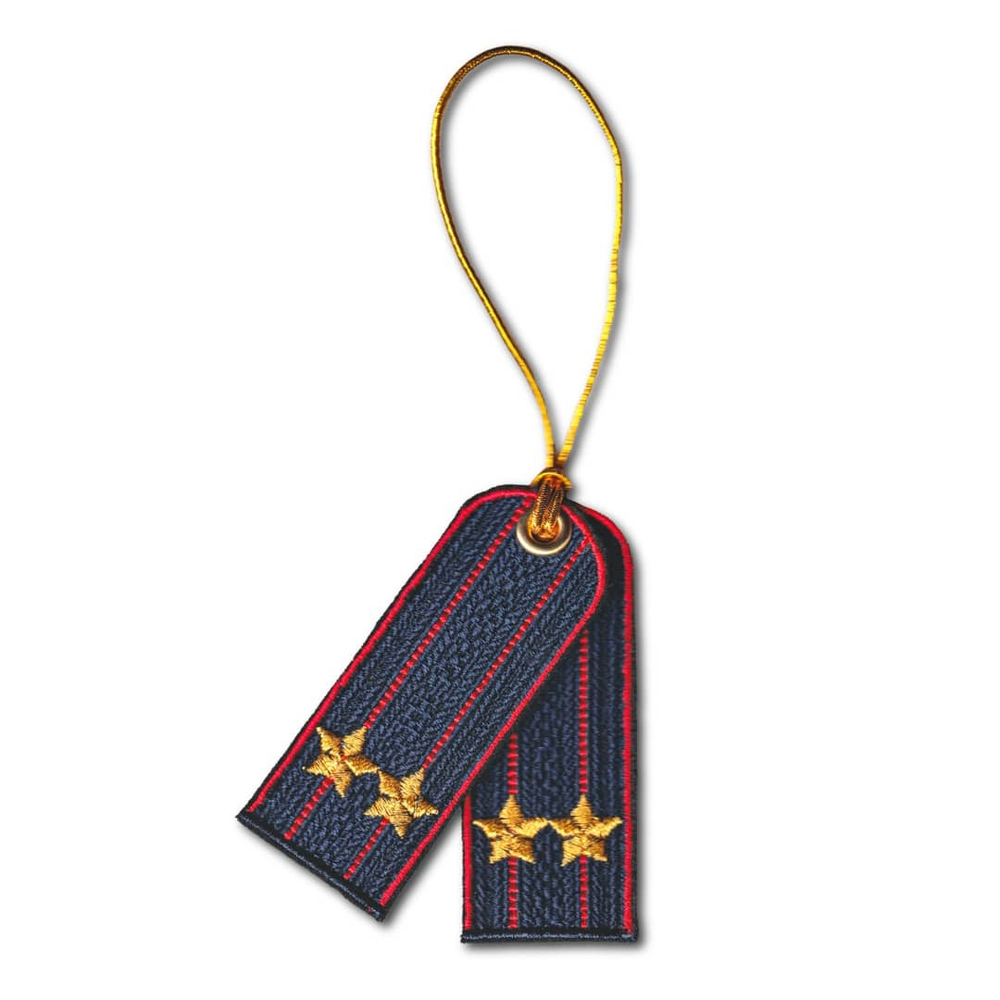 Брелок Вышитый Погончики В Авто Полиция Подполковник | ATRIBUTICASTORE.RU