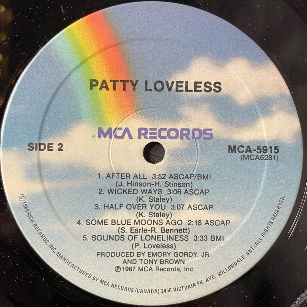 Винтажная виниловая пластинка LP Patty Loveless (USA 1987)