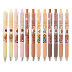 Ручка гелевая, автоматическая, Basir, синие чернила, серия "Капибара", 12 шт