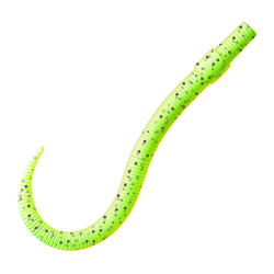 Приманка ZUB-WORM 100мм(4")-5шт, (цвет 351) шартрез с блестками