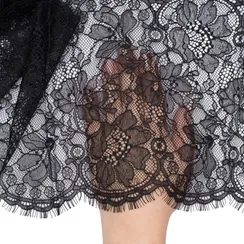 Кружево реснички черное (21*140 см)