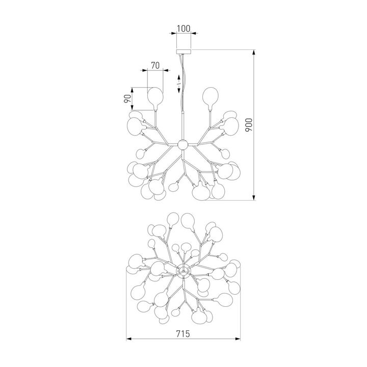 Подвесная люстра Bogates Lamella 555
