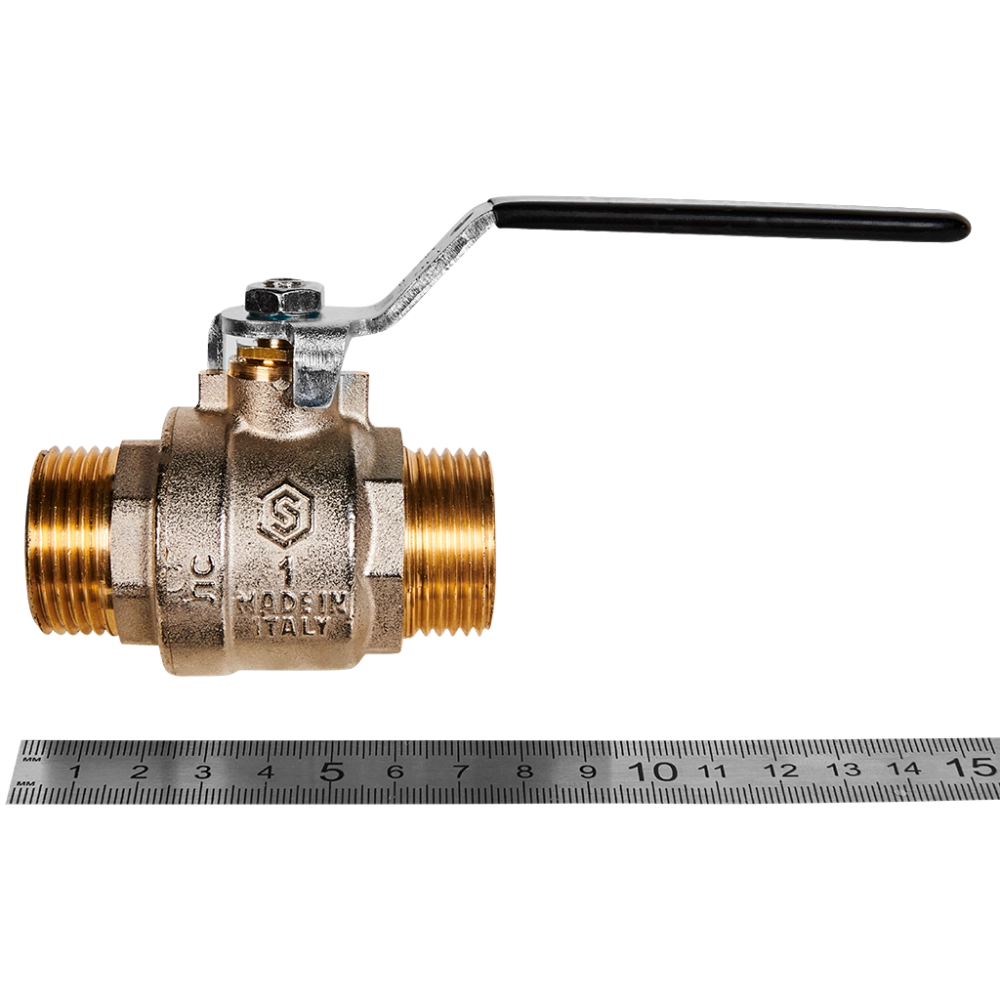 STOUT Кран шаровой полнопроходной, НР/НР, ручка рычаг 1*