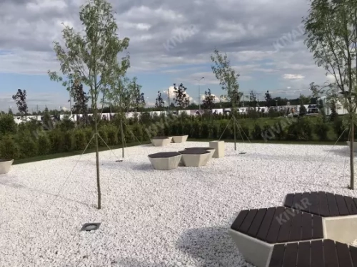 Скамейка «Мозаика» с настилом