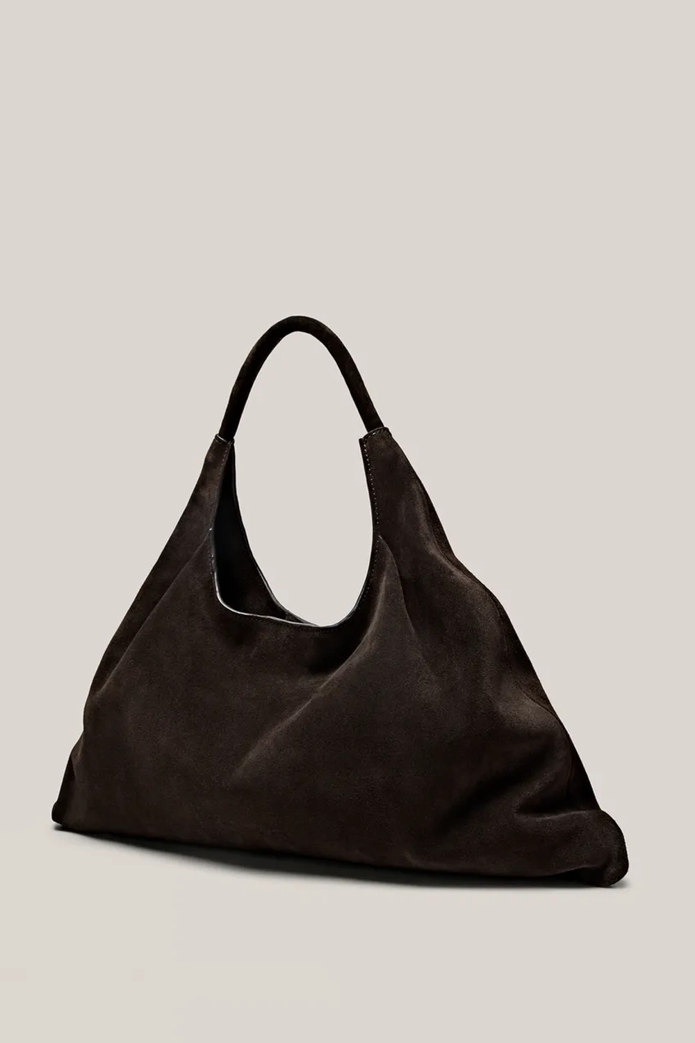 Massimo Dutti Средняя сумка-шоппер из натуральной кожи - Limited Edition, коричневый