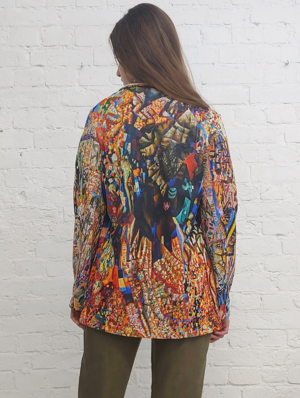 Трикотажный жакет "Формула весны", по мотивам живописного полотна Павла Филонова "Формула весны"