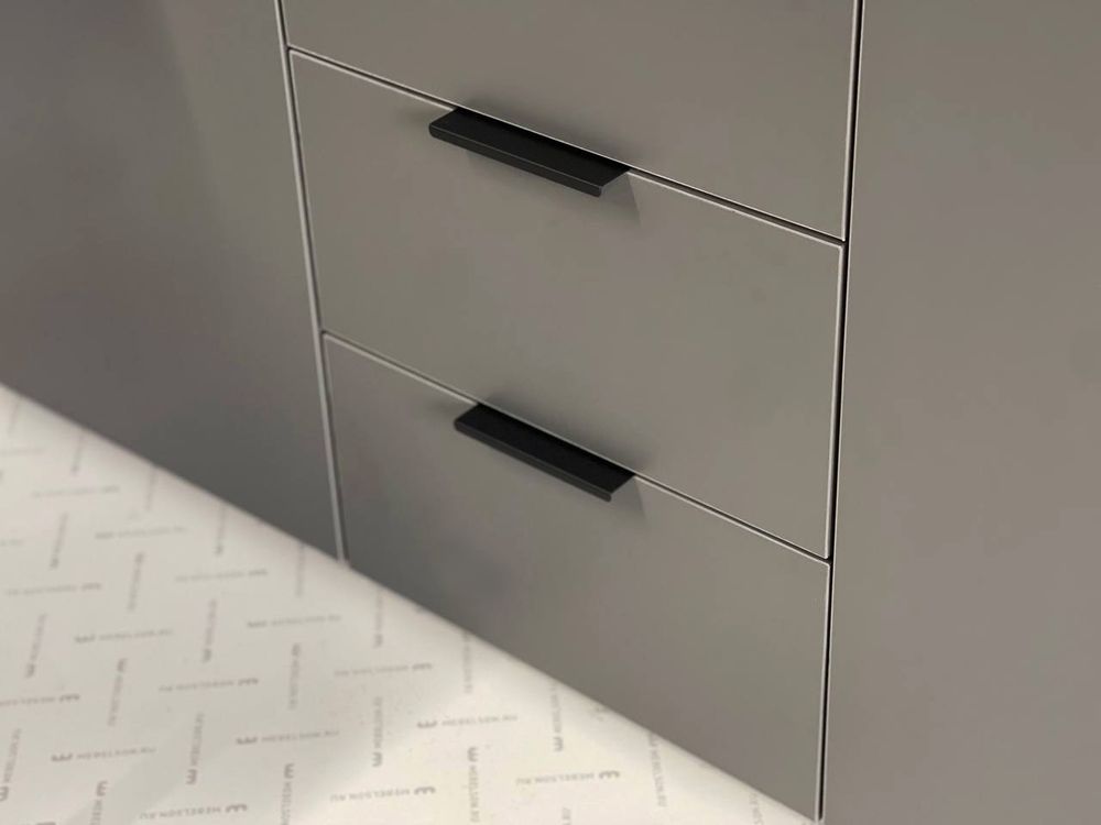 Шкаф трехдверный "Адам" (дуб крафт золотой/графит), 500*1264*2170 ЛДСП 16 мм, Мебельсон, г. Ижевск