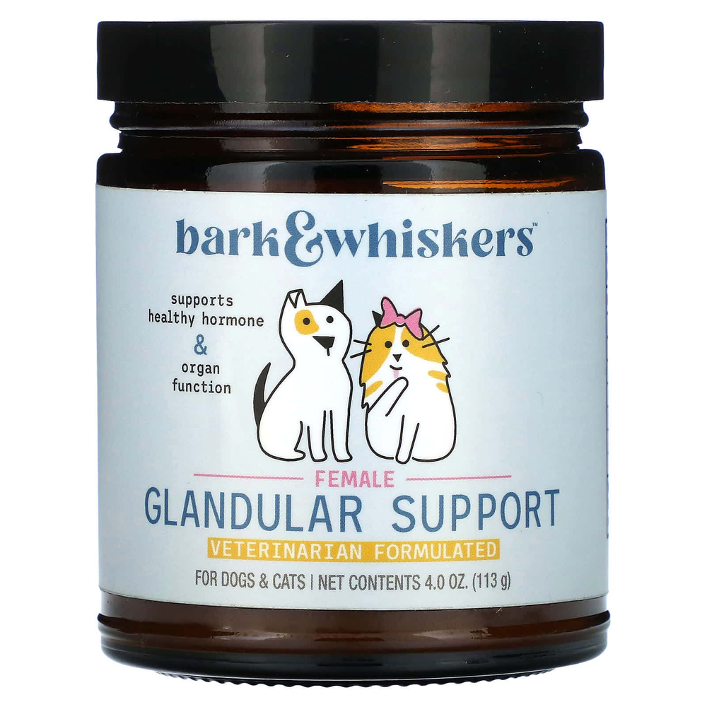 Dr. Mercola, Bark & Whiskers™, добавка для поддержки щитовидной железы у женщин, для собак и кошек, 113 г (4 унции)