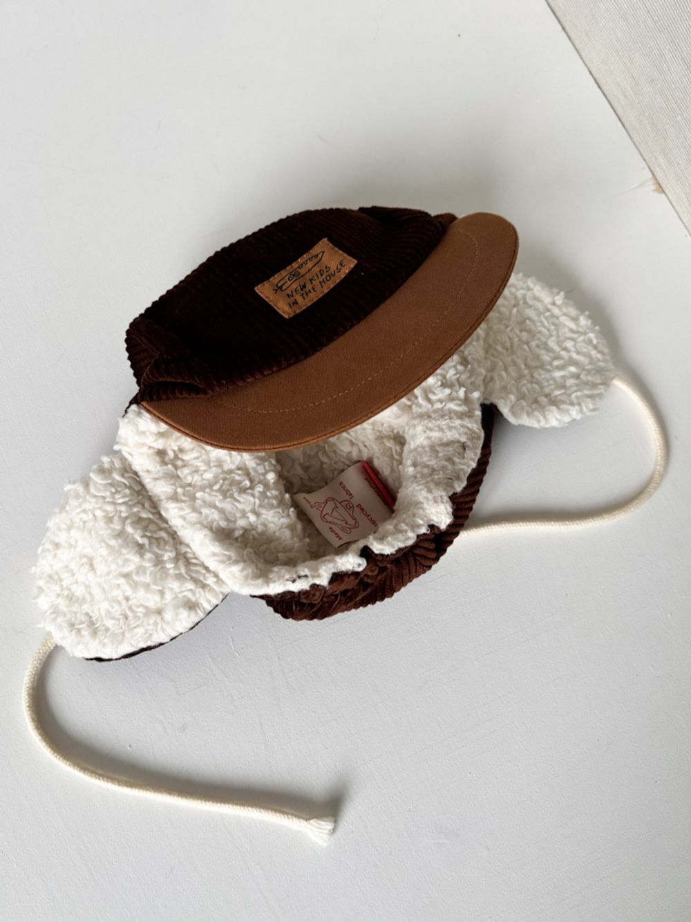 Вельветовая шапка с утеплением New Kids in the House, 98