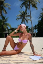 Лиф бархатный с чашкой, лавандовый