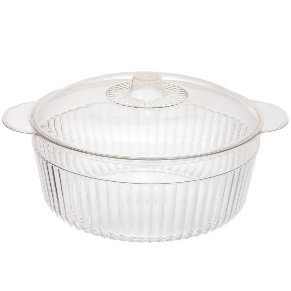 Салатник пластиковый «Terra» 3л с ручками и крышкой