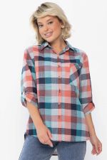 Рубашка Аланта НЬЮ (зелено-оранжевая) Б14038-18М LT Collection