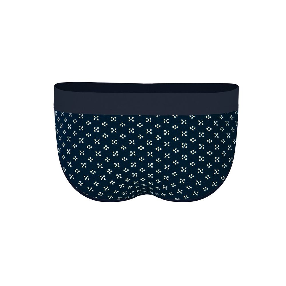 Мужские трусы брифы темно-синие с принтом DARKZONE DZN6135