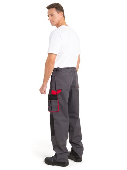 Костюм "Коста" брюки (серый/черный/красный)