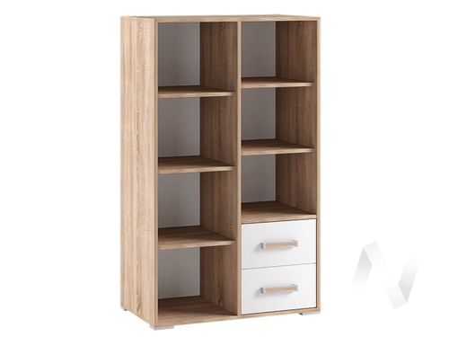 Стеллаж книжный малый Детская "Бланка" (белый/дуб сонома)