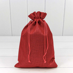 Мешочек 20х30см Лен искусственный (Красный)