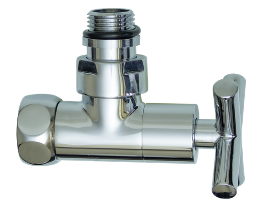 Кран для ПС УГЛОВОЙ 1/2ш х 3/4г  КРЕСТ VER  (30/1пар)