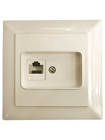 Розетка интернетная RJ-45 cat5e ProfiTec Optima белая