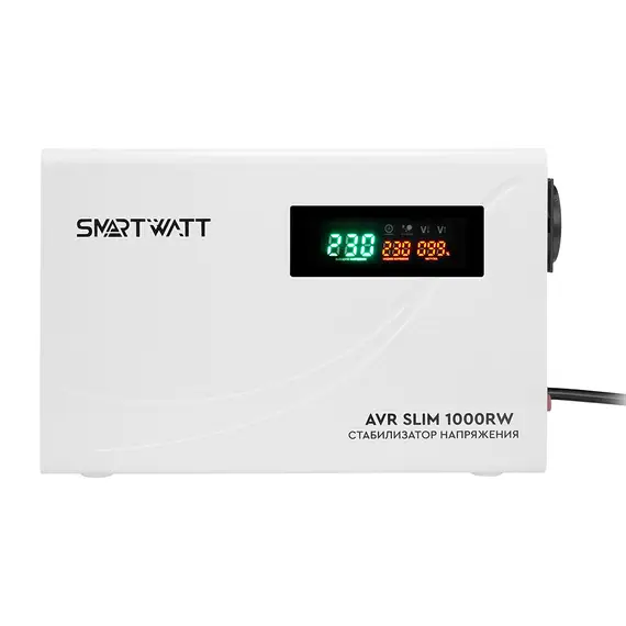 Настенный стабилизатор напряжения 1000 Вт SMARTWATT AVR SLIM 1000RW