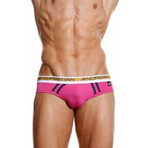 Мужские трусы брифы розовые Andrew Christian Slim Focus Brief Fuchsia 5079