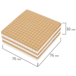 Блок самоклеящийся крафтовый (стикеры) BRAUBERG MULTI KRAFT 76х76 мм 300 листов (6 штук в упаковке)