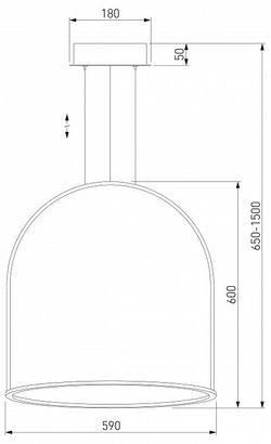 Подвесной светильник Eurosvet Over 90323/1 латунь