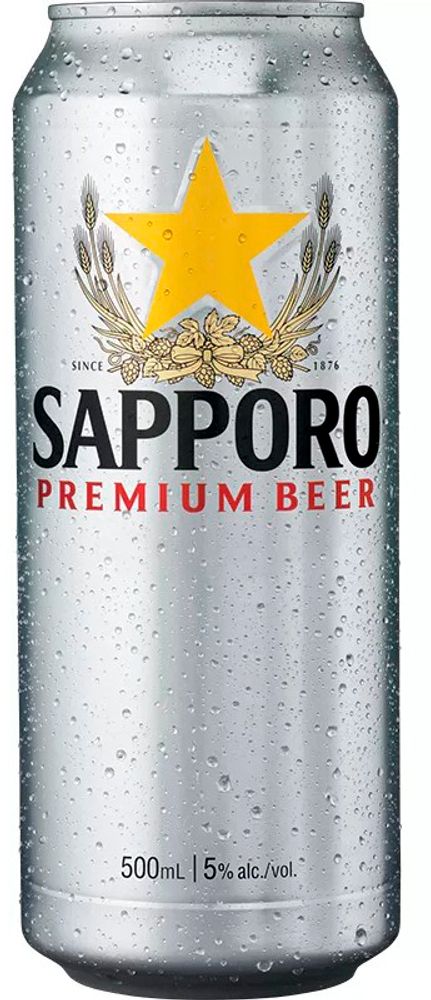 Пиво Саппоро Премиум / Sapporo Premium 0.5 - банка