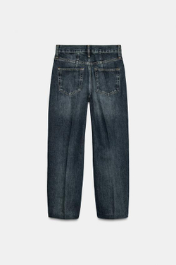 ZARA ДЖИНСЫ СО СРЕДНЕЙ ПОСАДКОЙ — ZW COLLECTION, СИНИЙ