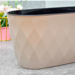 Горшок цветочный Laurel 5л 354*152*150мм с дренажной вставкой (бежевый)