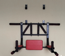 Турник-Брусья-Пресс 3в1 "Мультихват" Черно-красный