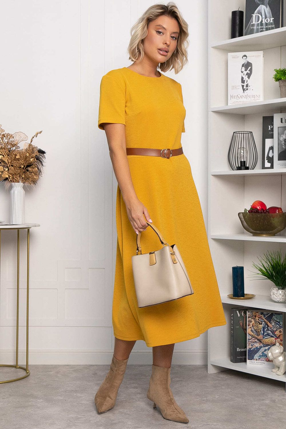 Платье трикотажное Парижанка (желтое) П14334-10М LT Collection