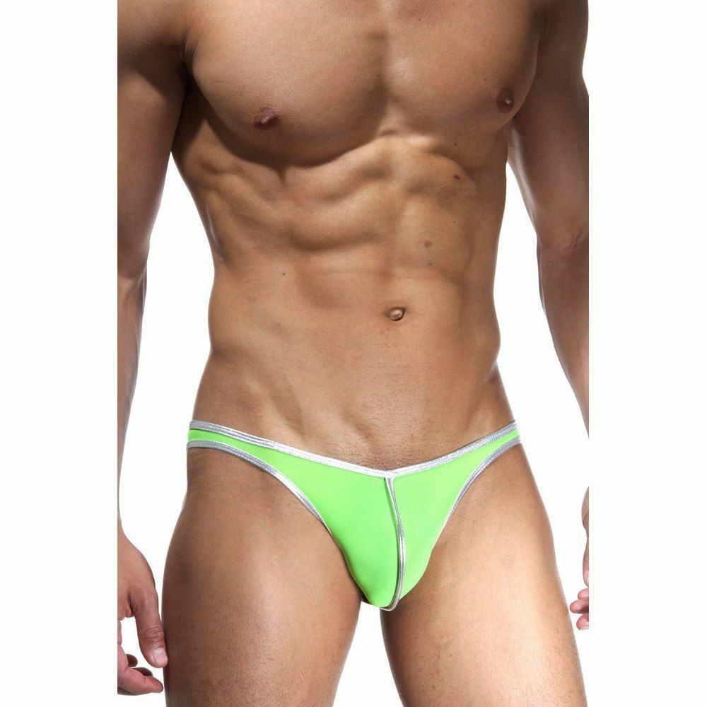 Мужские трусы слипы зелено-фиолетовые Cosmos Colors L20GPS