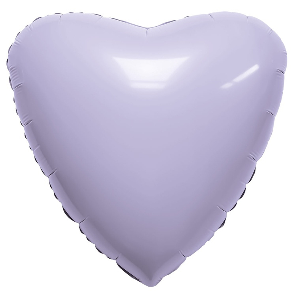 Шар фольгированный Сердце 45 см (Лаванда)