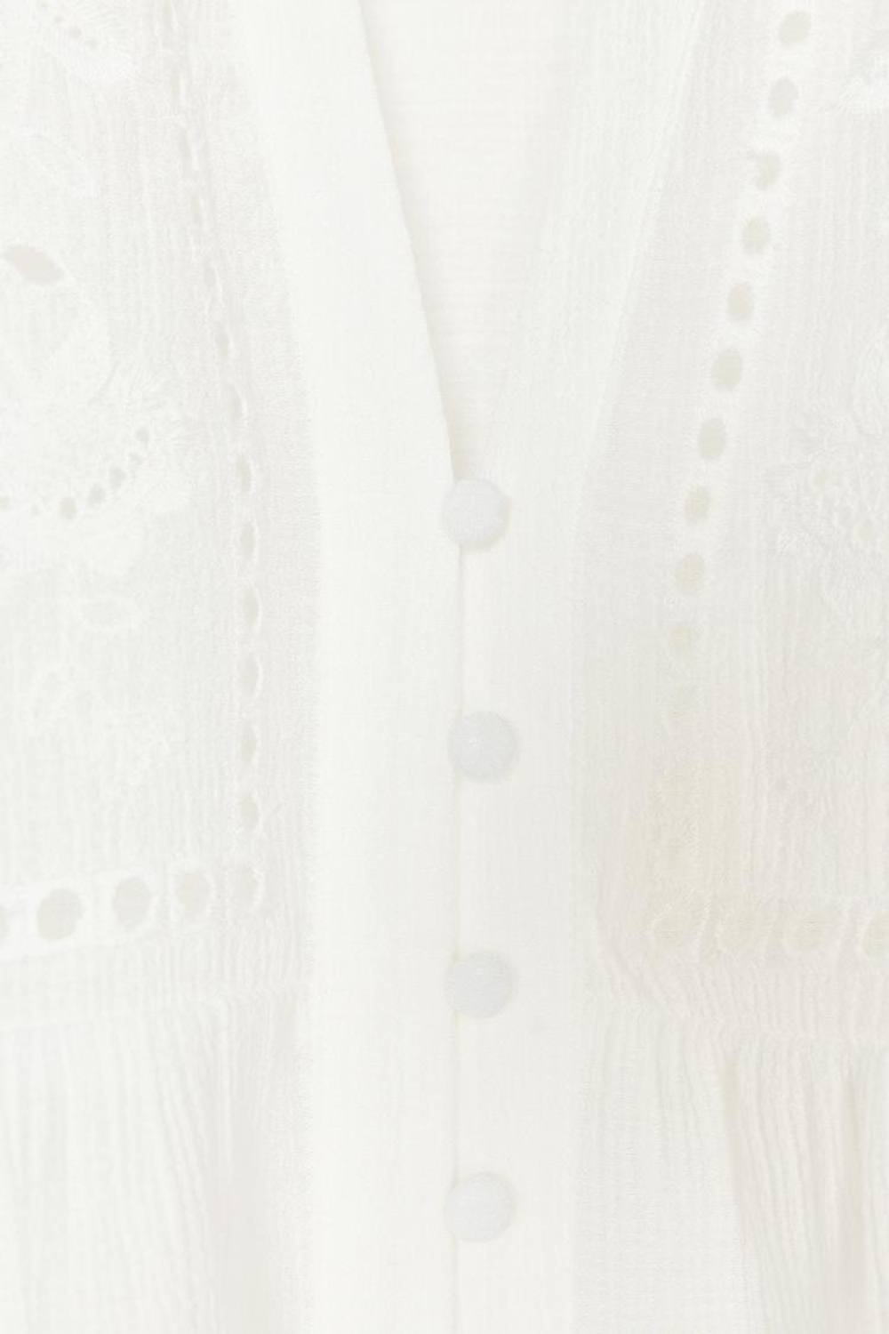 ZARA БЛУЗА С ВЫШИВКОЙ, БЕЛЫЙ